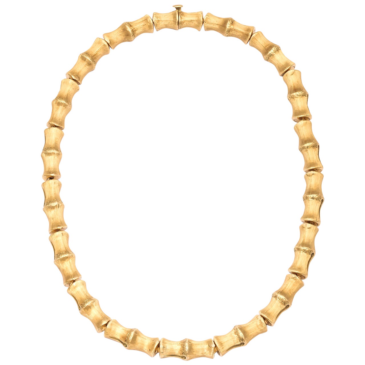 Segmented Gold Bamboo Necklace